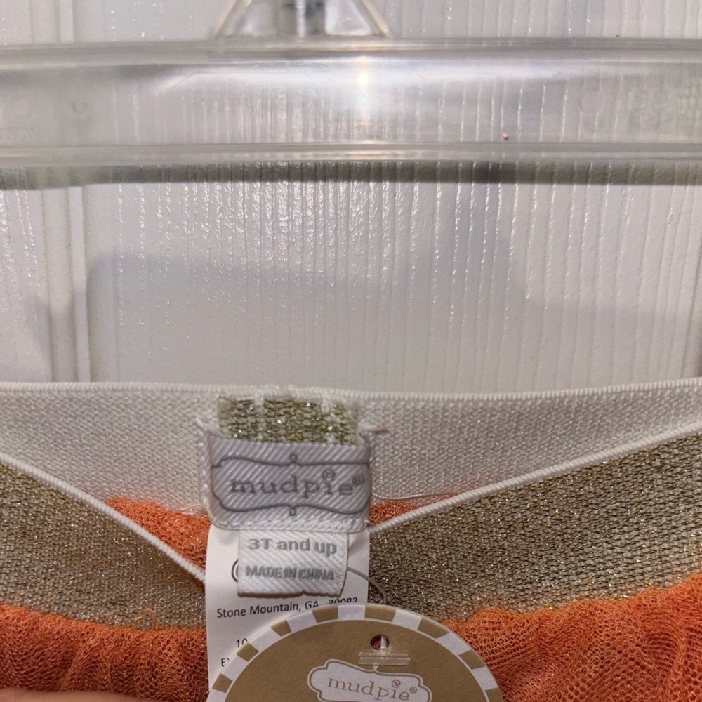 Mud Pie Orange Halloween Tutu skirt​ - Picture 3 of 3
